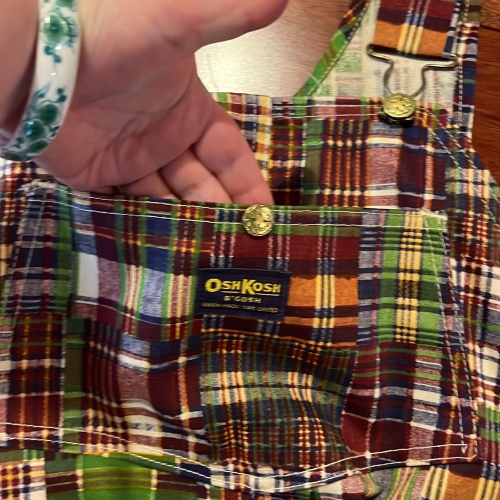 Oshkosh Bgosh Vtg 60’s Vestbak union Maid!!denim plaid overalls dead stock NWOT! - Picture 5 of 16